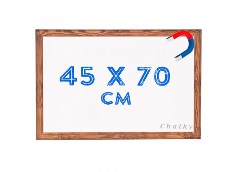 Chalky Manyetik Beyaz Yazı Tahtası Ahşap Çerçeveli 45x70 cm